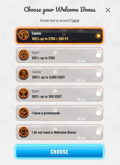 Casino Wyns welcome bonus